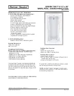 Preview for 1 page of American Standard Green Tea Whirlpool and Bathing Pool 3572.002 Specifications