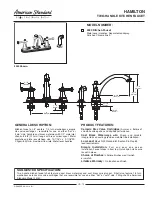 Предварительный просмотр 1 страницы American Standard Hamilton 4040 Specification Sheet