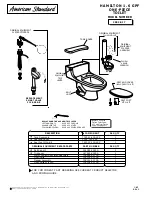 American Standard Hamilton Elongated Space-saving One-Piece Toilet 2092.017 Parts List предпросмотр