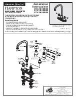 Предварительный просмотр 1 страницы American Standard Hampton 2770.702 Series Installation Instructions