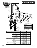 American Standard Hampton 2770.702 Parts List предпросмотр