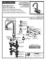 Предварительный просмотр 1 страницы American Standard Hampton 2770.732 Installation Instructions