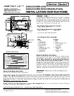 Предварительный просмотр 1 страницы American Standard Hampton 5' x 32" 2425.XXXW-LHO Installation Instructions