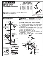 Предварительный просмотр 1 страницы American Standard HAMPTON 7222.712 Installation Instructions