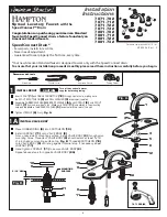 Предварительный просмотр 1 страницы American Standard Hampton 7871.702 Installation Instructions Manual