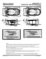 Предварительный просмотр 2 страницы American Standard Heritage 6' Whirlpool and Bathing Pool 2806.002 Specifications