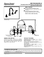 American Standard Heritage/Amarilis 7230.000 Specification Sheet предпросмотр