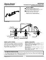 American Standard Heritage Kitchen Faucet 6270.000 Specification Sheet предпросмотр