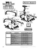 Предварительный просмотр 1 страницы American Standard Heritage Two-Handle Wall-Mount Sink Faucet 7295.252 Parts List