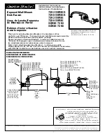 American Standard Heritage Wall Mount Kitchen Faucet 7292 Series Installation Instructions предпросмотр