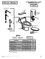 American Standard High Hamilton Elongated Space-saving One-Piece Toilet 2096.016 Parts List предпросмотр