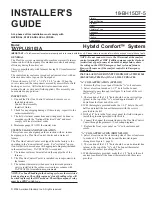 American Standard Hybrid Comfort TAYPLUS103A Installer'S Manual preview