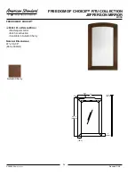 American Standard Jefferson Mirror 9630.101 Specification Sheet preview