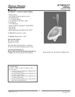 Предварительный просмотр 1 страницы American Standard Jetbrook 1.0 GPF Blowout Urinal 6571.014 Specification Sheet