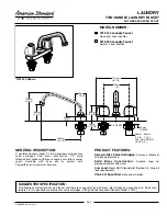 American Standard Laundry 7573.140 Specification Sheet предпросмотр