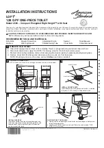 American Standard LOFT 2535 Installation Instructions Manual предпросмотр