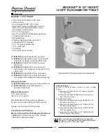 Предварительный просмотр 1 страницы American Standard Madera 3461.160 Specification Sheet