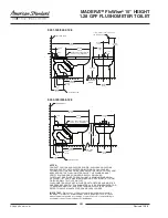 Предварительный просмотр 2 страницы American Standard Madera FloWise 15" Height 1.28 GPF Flushometer Toilet 3451.128 Specification Sheet