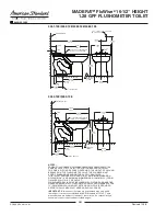 Предварительный просмотр 2 страницы American Standard Madera FloWise 16-1/2" Height 1.28 GPF Flushometer Toilet 3461.128 Specification Sheet