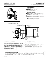 American Standard Moments In-Wall Diverter Valves T506.430 Specification Sheet предпросмотр