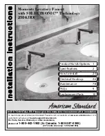 Предварительный просмотр 1 страницы American Standard Moments Lavatory Faucet 256.1XX Installation Instructions Manual