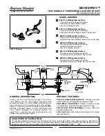 Предварительный просмотр 1 страницы American Standard Monterrey 6500.140 Specification Sheet