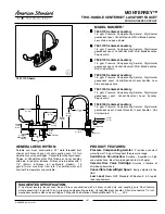 Предварительный просмотр 1 страницы American Standard Monterrey 7500.140 Specification Sheet