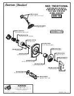 American Standard Neo Anti-Scald Pressure Balance Tub & Shower Set 6001S Parts Breakdown предпросмотр