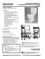 American Standard Oakmont Champion 4 2738.014 Specification Sheet предпросмотр