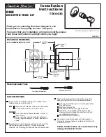 American Standard ONE Diverter Valve Trim Kit M968981 Installation Instructions предпросмотр