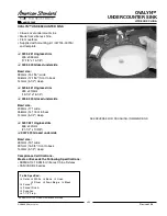 Предварительный просмотр 1 страницы American Standard Ovalyn 0495.221 Specification Sheet