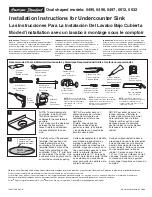 American Standard Ovalyn Undercounter Sink 0612 Installation Instructions предпросмотр