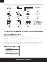 Preview for 3 page of American Standard Ovation Curve 2961BWT60.011 Owner'S Manual