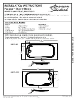 Предварительный просмотр 1 страницы American Standard Passage A8011T-LHO Installation Instructions Manual