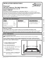 Preview for 1 page of American Standard Passage Subway P2969SWT Installation Instructions Manual