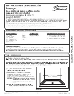 Preview for 9 page of American Standard Passage Subway P2969SWT Installation Instructions Manual