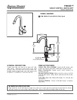 Предварительный просмотр 1 страницы American Standard PEKOE 4332.400 Specification Sheet