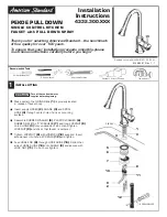 Предварительный просмотр 1 страницы American Standard Pekoe Pull-Down 4332.300.XXX Installation Instructions