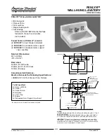 Предварительный просмотр 1 страницы American Standard Penlyn Wall-Hung Lavatory 0373.027 Specification Sheet