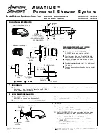 American Standard Personal Shower System 1660.100 Series Installation Instructions предпросмотр