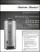 Preview for 1 page of American Standard PLC 100-76 Operation, Installation And Service Manual