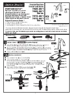 American Standard Portsmouth 7415.801 Series Installation Instructions Manual предпросмотр