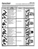 Предварительный просмотр 2 страницы American Standard Pressure Balance Bath/Shower Fitting R127 Specification Sheet