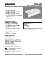 American Standard PRINCETON 2390.202TC Specification Sheet preview