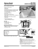 American Standard Rattan 0615.000 Specification Sheet предпросмотр