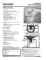 American Standard Ravenna 0044.000 Specification Sheet предпросмотр