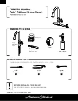 Предварительный просмотр 2 страницы American Standard Raviv 7421300 Owner'S Manual