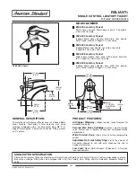 Предварительный просмотр 1 страницы American Standard Reliant + 2385.003 Specification Sheet