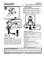 Предварительный просмотр 1 страницы American Standard Reliant 3 7385.000 Specification Sheet