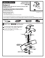 American Standard Reliant 3 7385.00X Installation Instructions Manual предпросмотр